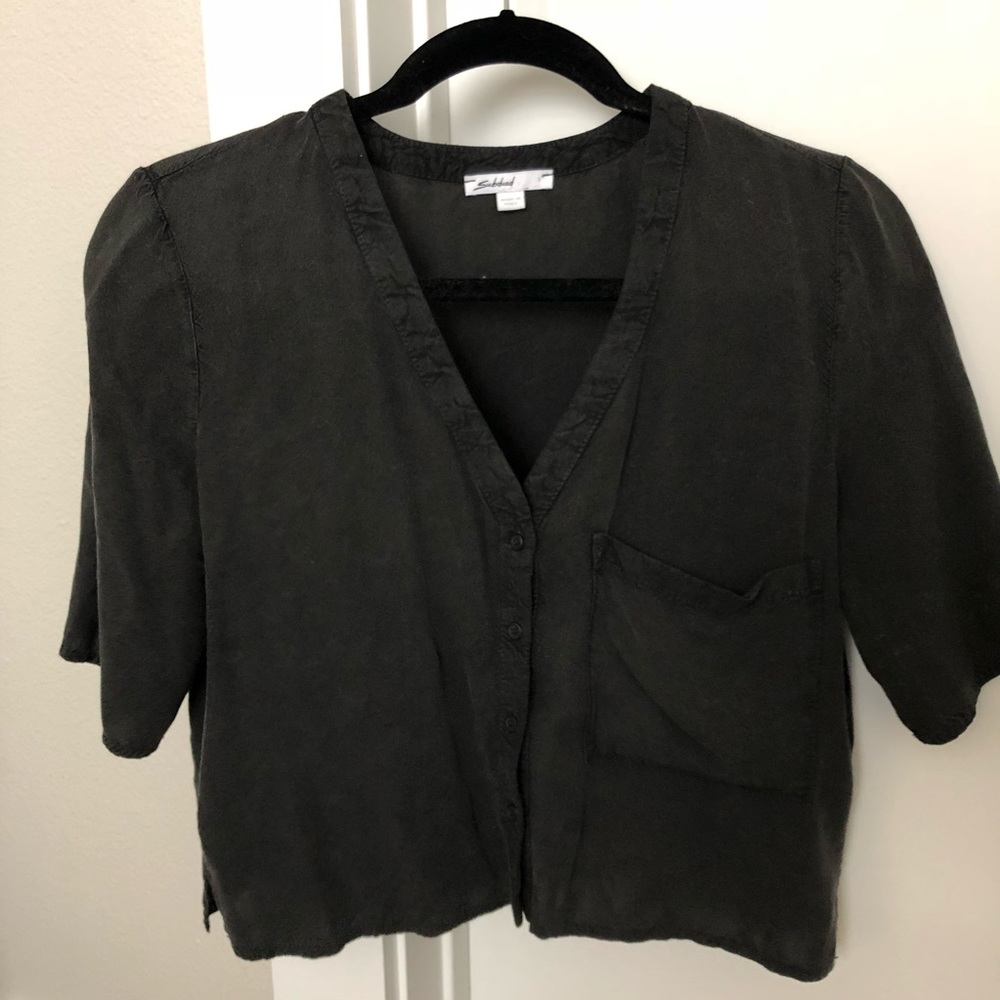 Subdued Cropped Button Down